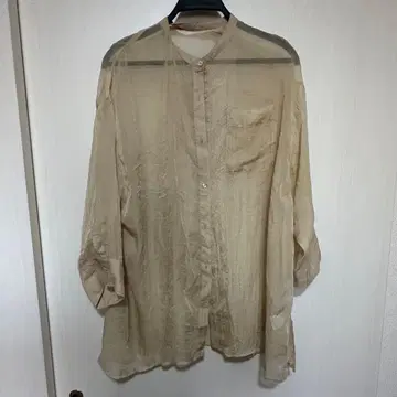 카스타네 시어 밴드 카라 롱 셔츠