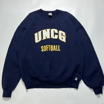 90s 러셀 USA제 맨투맨 XL 네이비 전면 V 노스캐롤라이나 7567