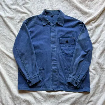 [ 60s ] 독일제 프렌치 워크 자켓 커버올 몰스킨 히요쿠