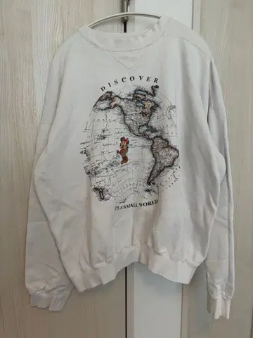 디즈니 미니 지도 프린트 빅 사이즈 맨투맨