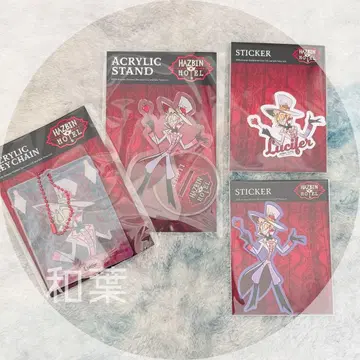 해즈빈 호텔 아크릴 스탠드 아크릴 키링 스티커 루시퍼 세트