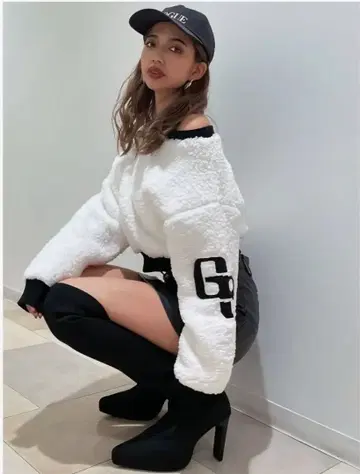 제이다 인스톰 니트 싸이하이 부츠 L