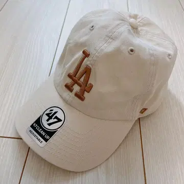 미사용 새상품 47 LA 로고 자수 캡 OSFA 크림 다저스