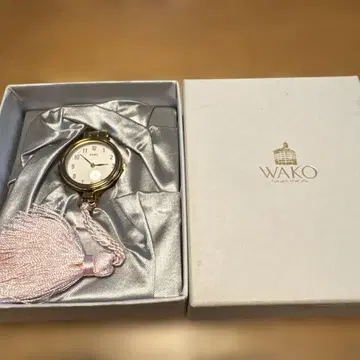 WAKO 골드 일본 의류 회중시계 핑크 태슬 정크제품