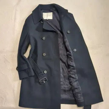 매킨토시 페트라 트렌치코트 더블 네이비 벨트 36