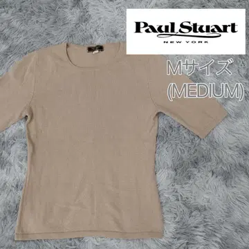 PaulStuart 반팔 니트 옅은 베이지 옅은 주황 M 사이즈