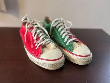 초레어 80s 컨버스 USA제 바이컬러 멕시코 국기 9인치