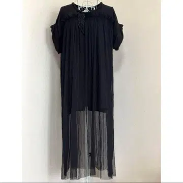 yuumi ARIA 유우미아리아 튤 롱 원피스 비쥬 장식 레이스