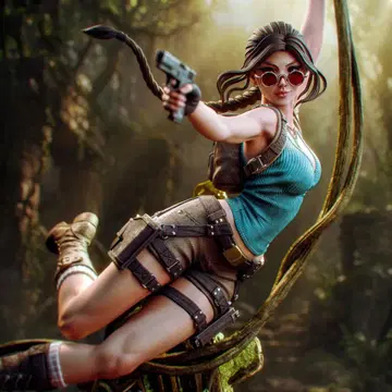 1/8 미도색 미조립 피규어 레진 키트 툼 레이더