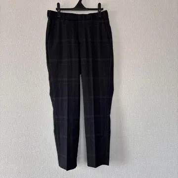 에디피스 네이비 체크 무늬 슬랙스