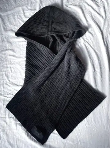 AKM 후드 머플러 코튼 일본제 블랙 Jun Hashimoto