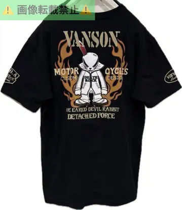 VANSON x T.F.O.A 데스 토끼 자수 반팔 티셔츠 XL