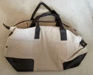 캔버스 가죽 더플백