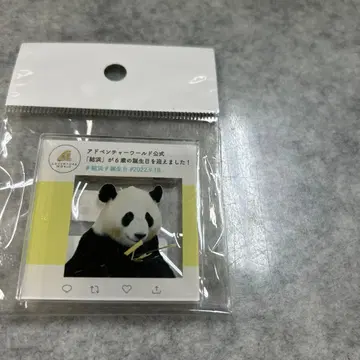 어드벤처 월드 유이힌 아크릴 배지 팬더