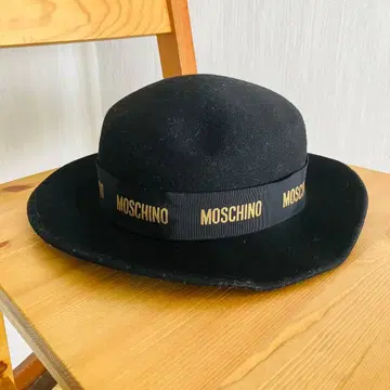 모스키노 MOSCHINO 울 햇 모자 블랙