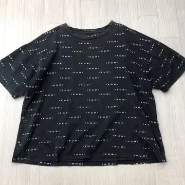 ikumi 루즈핏 올 패턴 T셔츠 프리