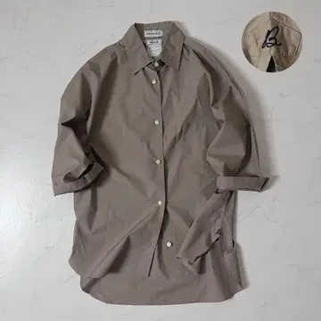 매디슨 블루 J.BRADLEY SHIRT 7분 소매 베이지 B 자수 01