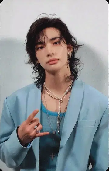 StrayKids 초회 한정판 A Hyunjin GIANT A/스카이블루