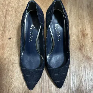 D.I.A.N.A. 네이비 스트라이프 펌프스