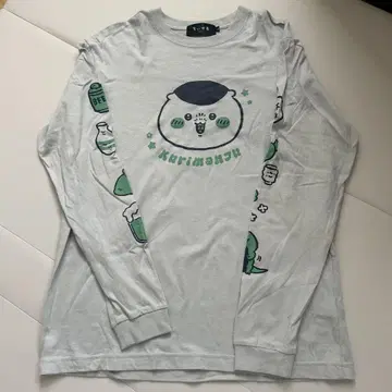 치이카와 밤만쥬 긴팔 티셔츠 커트소 로고티 L