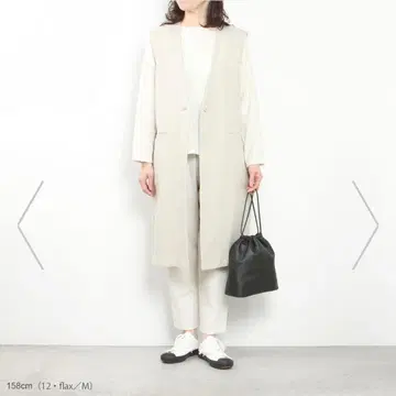 evam eva 린넨 코튼 롱 베스트