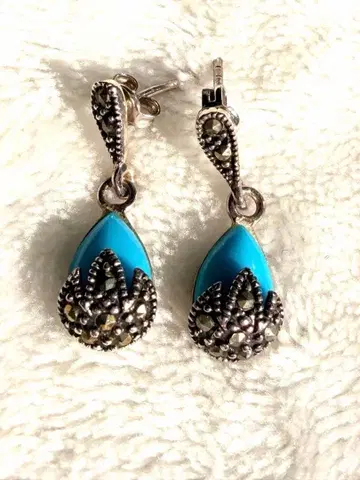 터키석 터콰이즈 실버 925 귀걸이 터키 구매