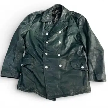 60년대 독일군 폴리스맨 가죽 자켓 코트