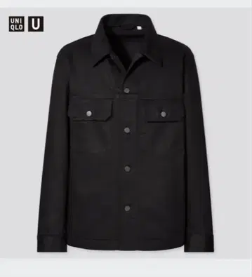 코튼 트래커 자켓 UNIQLO U 블랙 데님 자켓