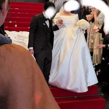 웨딩 드레스 빅 사이즈 미카도새틴 하츠코엔도 켈리