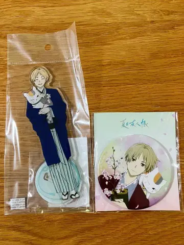 나츠메 우인장 쿄마후 나츠메 타카시 아크릴 스탠드 캔뱃지 세트 일본 의류