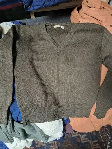 프랑스 빈티지 밀리터리 니트 사이즈 5 올리브 그린