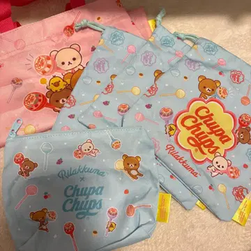 리락쿠마 x 츄파춥스 파우치 세트 5종