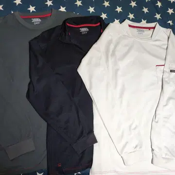 도라이치 DRY 소재 긴팔, 빨간 귀 T셔츠 3종 세트