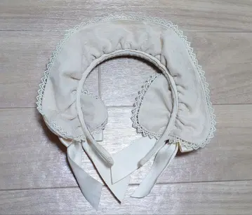 axes femme kawaii 도트 프릴 머리띠 아이보리