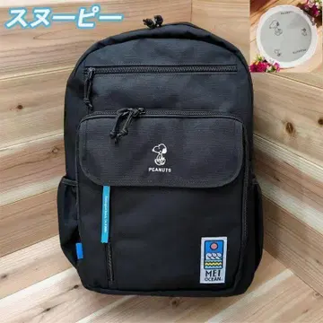 새상품 콜라보 블랙 백팩 출퇴근 스누피 노트북 수납 백팩 D