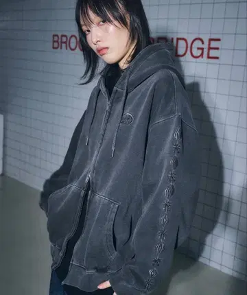 CPGN STUDIO 슬리브 스타 피그먼트 후드 집업