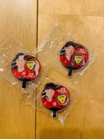 일본 대표 남자 배구 인기 선수 키링 3개 세트