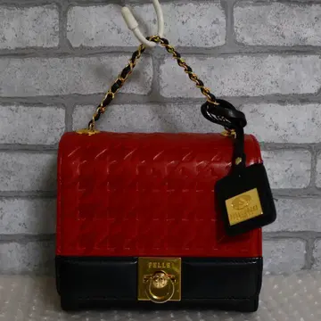 PELLE BORSA 페레볼사 하운드투스 가죽 백 블랙 x 레드