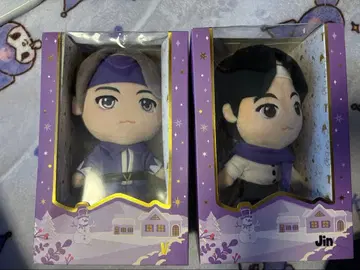 Purple Holidays Jin & V 봉제 인형 세트