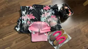 유카타 오비 일본 나막신 백 세트