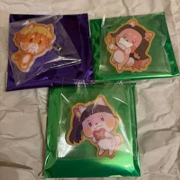 귀멸의 칼날 발렌타인 애니멀 쿠키 배지 젠이츠 카나오 네즈코