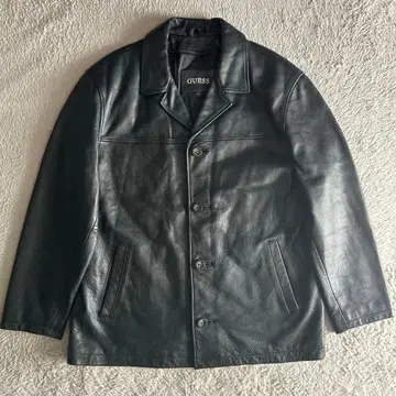 00s 90s GUESS 가죽 카 코트 가죽 자켓