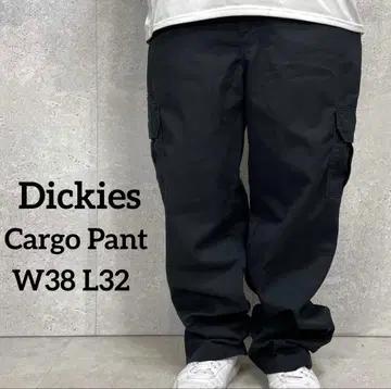 디키즈 레귤러 스트레이트 카고 팬츠 블랙 치노 팬츠 W38 L32