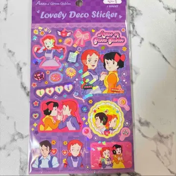 한국 한정판 레어 빨간 머리 앤 홀로그램 씰 지브리 씰북 1시트 레어