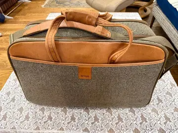 캔버스 가죽 보스턴 백 중형