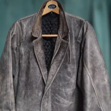 빈티지 소가죽 그레이 가죽 카 코트 자켓 일본제