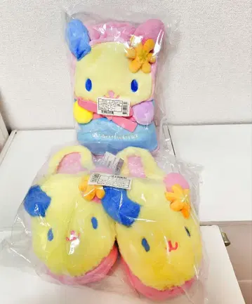 우사하나 페이스 슬리퍼 2way 담요 세트 샌들 산리오