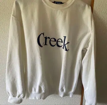 Creek 화이트 맨투맨 M 사이즈 트레이닝복