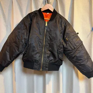 로스코 블랙 MA-1 자켓 오렌지 안감