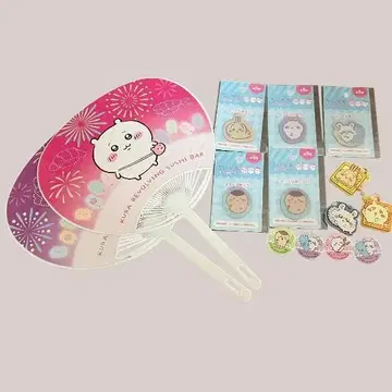 치이카와 (먼작귀) 쿠라스시 부채/캔뱃지/씰 등 일괄